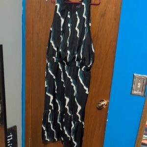 Lane Bryant Black and White Midi Dress